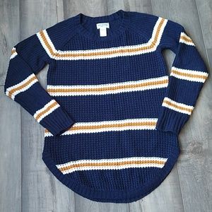 ARIZONA JEAN COMPANY WAFFLE KNIT STRIPED SWEATER SIZE S WOMEN